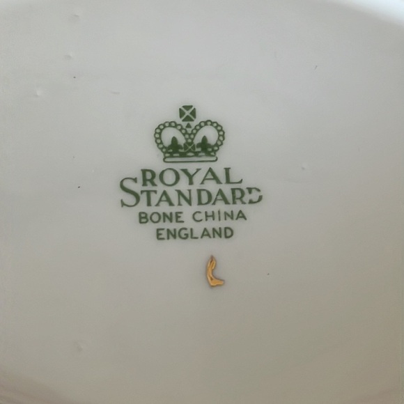 Royal Standard‎ Bone China England Rose Motif Trinket Dish Blue Pink Yellow Gold - Picture 6 of 6